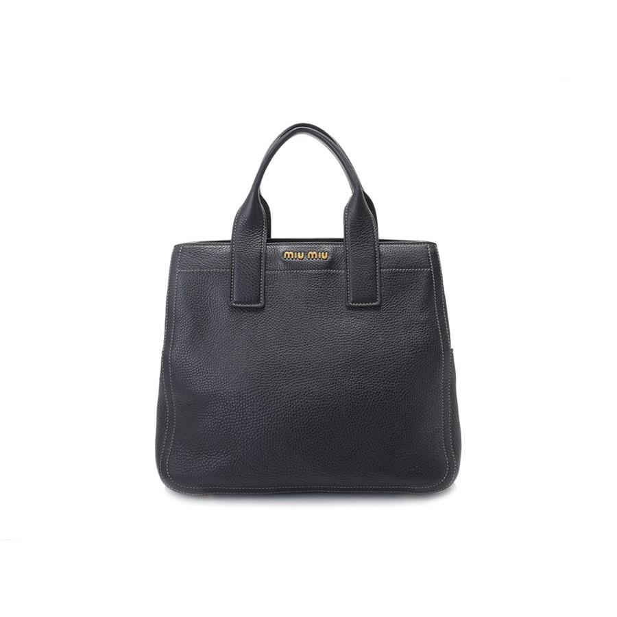 ミュウミュウ・MIUMIU 2WAYトートバッグ 黒 レザー(中古)◇ | LINE ...