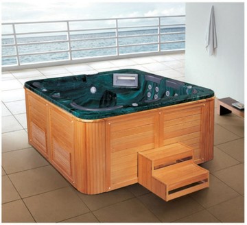 【麗室衛浴】BATHTUB WORLD 獨家擁有 豪華按摩浴缸 G-8005 多種出水按摩方式 2350*2200*980mm