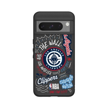 Pixel 8 Pro SolidSuit 黑 - NBA - 塗鴉系列-洛杉磯快艇 Los Angeles Clippers - Graffiti