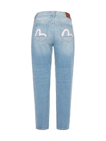 Logo-pattern Seagull Print Relax Fit Jeans