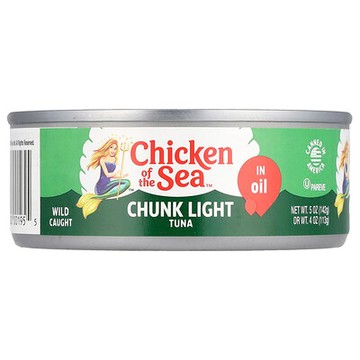 Chicken of the Sea, 油浸塊狀低脂金槍魚，5 盎司（142 克）