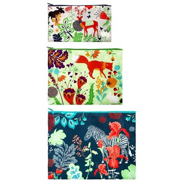 LOQI 三入組收納袋／叢林 ZPFO