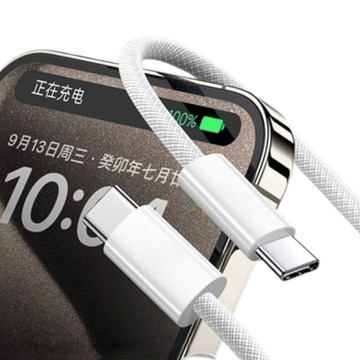 LANS 【66W快充】 雙Type-C快充線 TypeC to TypeC 數據充電線 快充線 數據線 支援 iPhone17 - 1.5M (10入)