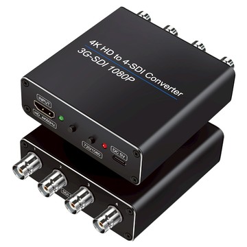 易控王 HDMI轉SDI轉換器 一進四出 支援HD/3G-SDI 1080P(50-519-01)