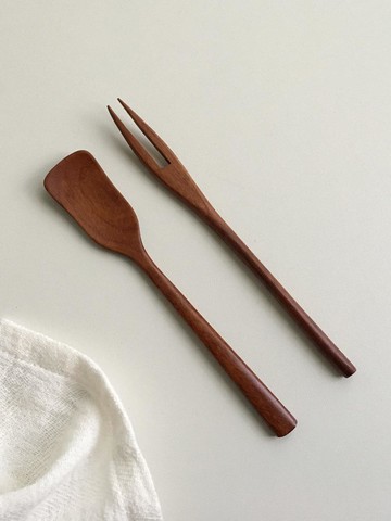 spoon, wood fork