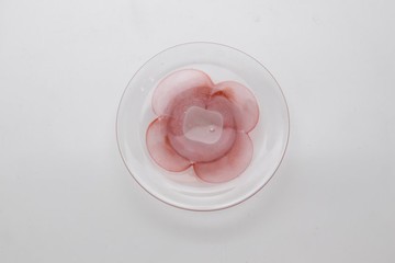 花芯粉霧玻璃小盤