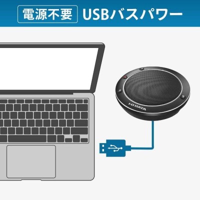 IO DATA(アイオーデータ) USB-SPPHS1 スピーカーフォン USB-A接続 3.5