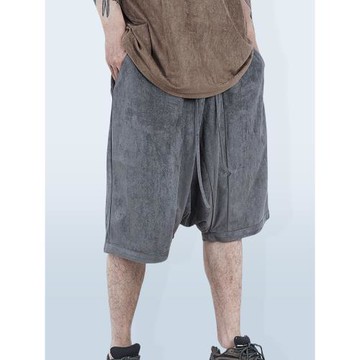 STREAMLET.CHEN:ROUTINE PANTS/ 原創純色質感順滑麂皮絨吊襠短褲