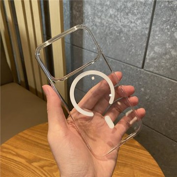 新款透明磁吸硬殼適用蘋果17promax手機殼iphone17pro保護套17裸機感16promax大孔鏡頭15pro散熱14超薄13簡約
