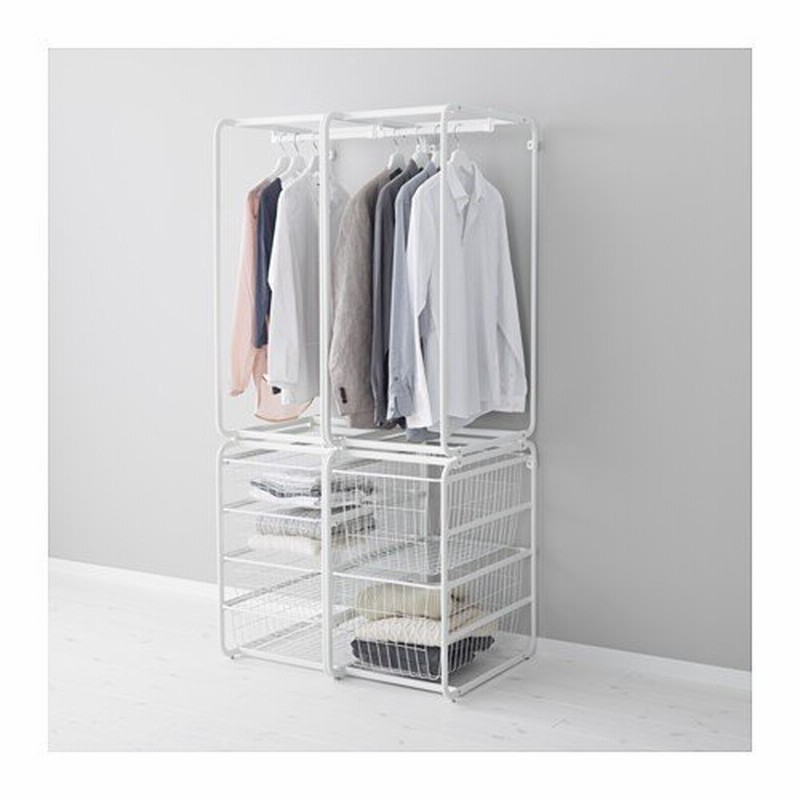 Ikea イケア 通販 アルゴート Algot フレーム ロッド付き ワイヤーバスケット ホワイト 691 9 07 通販 Lineポイント最大0 5 Get Lineショッピング