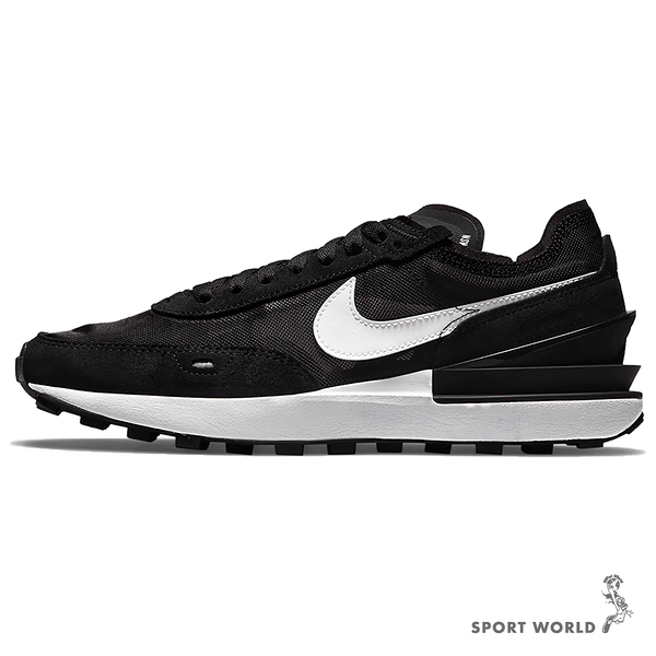 Nike 女鞋 休閒鞋 Waffle One 復古 小Sacai 半透明 麂皮 黑【運動世界】DC2533-001