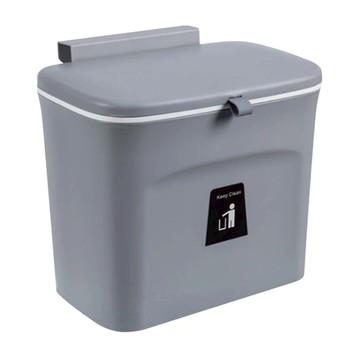 雙開壁掛垃圾桶 7L  灰色  26 x 16 x 23cm