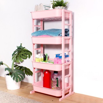 【HOUSE】多功能組合式層架-四層-三色可選粉色