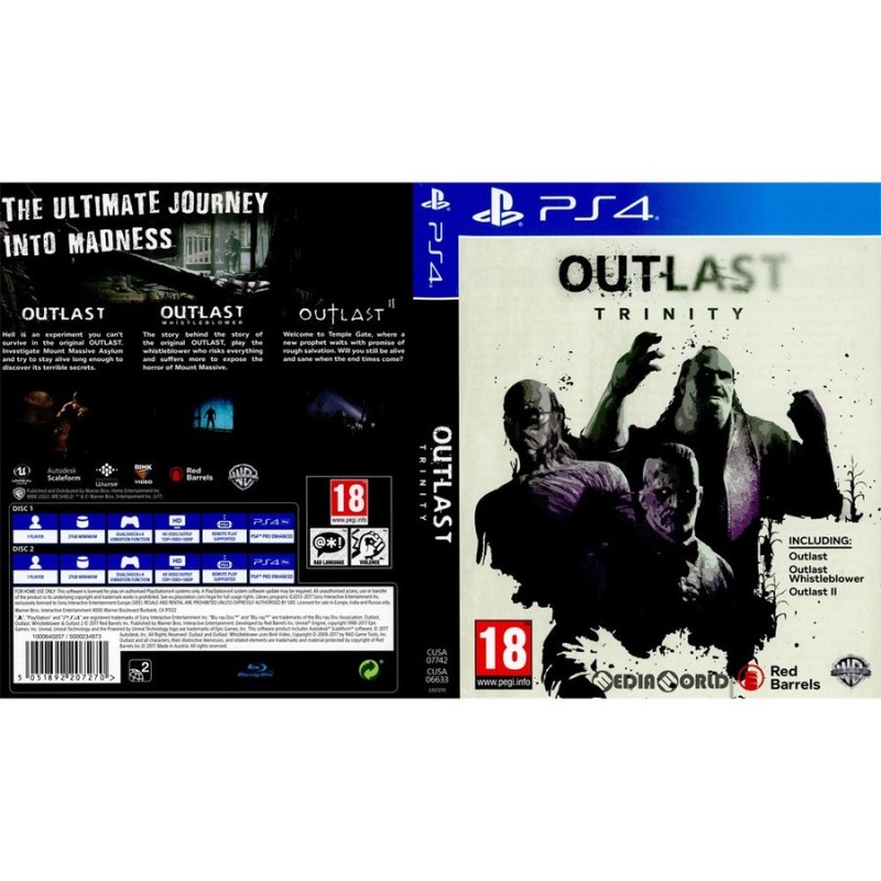 新品未開封】PS4 Outlast Trinity (輸入版) プレイステーション4 www