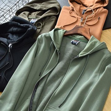 口碑牛貨！剪標男士全棉大毛圈連帽衛衣原單春秋運動拉鏈開衫外套