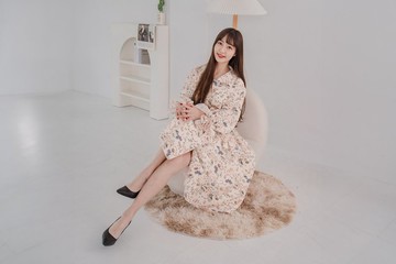 【波麗印花】領域展開 荷葉綁帶 小鹿風衣外套 附口袋長洋裝