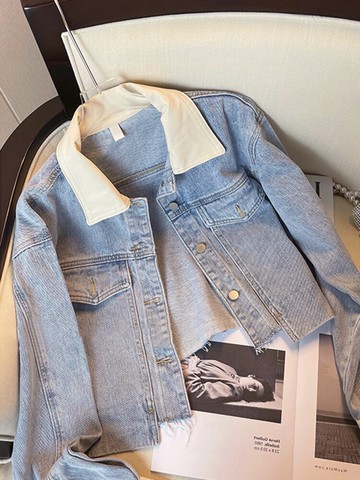 小香風牛仔外套女春秋季短款上衣小個子秋冬百搭ins潮年新款