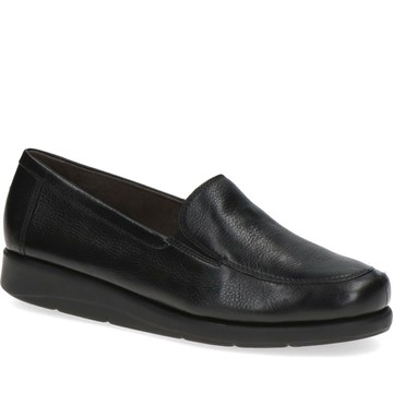 CAPRICE BLACK NAPPA CASUAL CLOSED LOAFERS 黑色女款鞋子