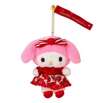 【震撼精品百貨】My Melody_美樂蒂~日本Sanrio三麗鷗 美樂蒂草莓新聞限定絨毛娃娃吊飾*83900