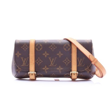 LOUIS VUITTON LV 路易威登 棕色 原花帆布 Pochette Marelle 肩背包 【二手名牌BRAND OFF】