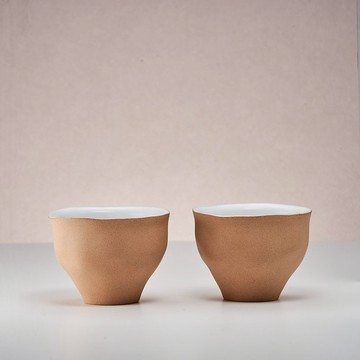 想。享 no.2│Thinking no.2 - 對杯組 (白釉陶)
