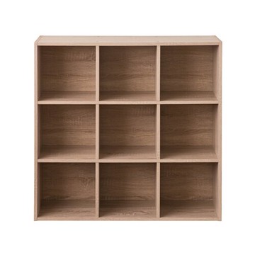 (淺橡木色)【駿興】DIY 比爾堆疊九格櫃W92.7*D30*H90cm MY-BN09 (僅送台灣本島)免運