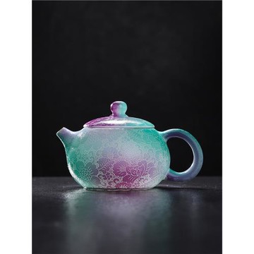 (免運)景德鎮陶瓷茶壺泡茶專用官方茶具手工扒花單壺高檔新款小茶壺送禮