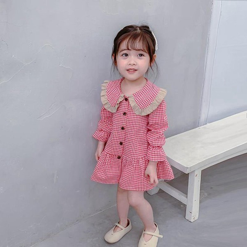 ベビー服 90 新品 子ども服 お姫様 子供ドレス ワンピース 子供服 可愛い 女の子 長袖ワンピース チェック柄 100 おしゃれ 韓国子供服 カジュアル 春服 キッズ 通販 Lineポイント最大0 5 Get Lineショッピング