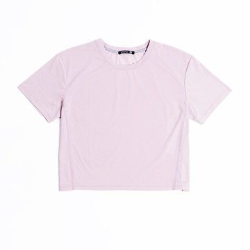 ADISI 女彈性乾爽快排短上衣 AL2511064 粉紫 (M-2XL)