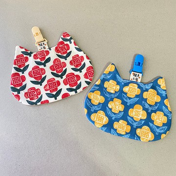 貓咪造型手帕巾 | 日系花卉