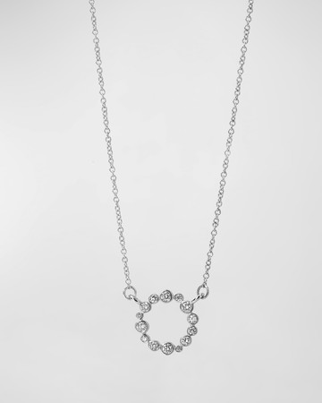 18K Champagne Diamond Bubbles Circle Necklace