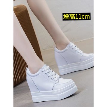 超高跟內增高女鞋10cm增高12厘米顯瘦春季白色小白鞋百搭2025新款