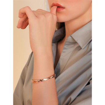 (免運)ZEGL數字手鐲女玫瑰金鐲子簡約小眾精致手環手鏈生日禮物送閨蜜