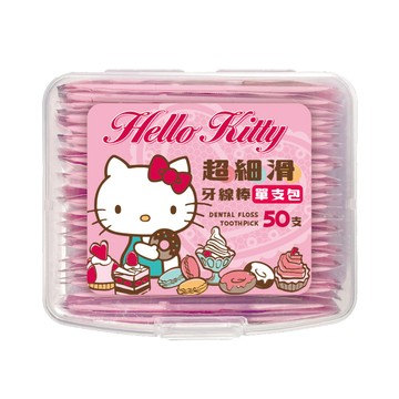 Sanrio Hello Kitty 單支包超細滑牙線棒 50 支 X 6 盒 隨身攜帶輕便又衛生