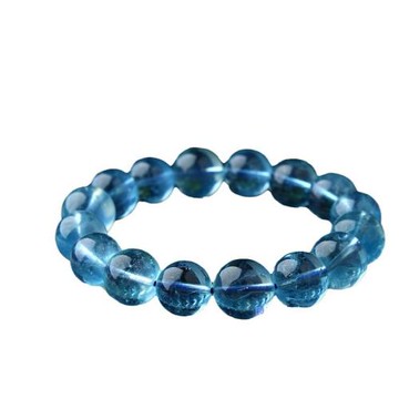 天然收藏級海藍寶手鏈男女款高冰透高藍星光單圈多圈吊墜手串手鐲