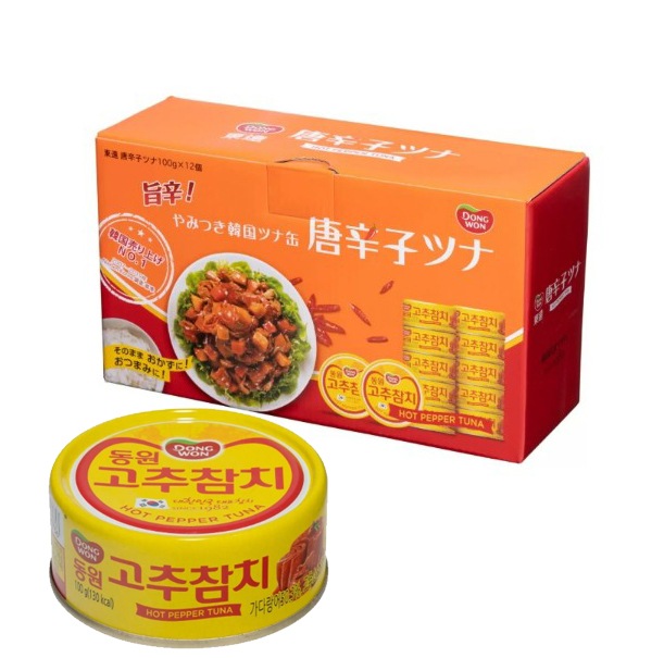 東遠 唐辛子ツナ缶100gx 12缶　 コチュ ツナ缶 ツナ 缶詰 マグロ 韓国料理 韓国 辛いツナ 保存食 唐辛子ツナ