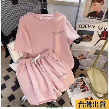 📿好貨優選📿韓系 寬鬆休閒時尚運動衣服女 套裝短袖+短裙休閒顯瘦百搭兩件套 透氣吸濕排汗網球服 健身跑步運動套裝女