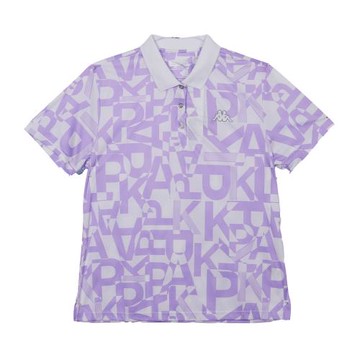 KAPPA義大利時尚吸濕排汗女性短袖POLO白底淺紫字花版/白361V6TWX1H