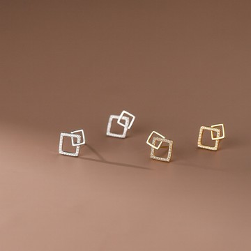 ▪NANA▪L01 日韓流行時尚 簡約 方形 幾何 甜美耳飾 耳環 耳針