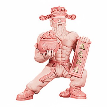MODACore 摩達客 旺旺創意肌肉財神爺擺飾禮盒  粉紅色  25.5 x 11 x 20.5cm