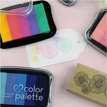 量大可議包郵日本Tsukineko月貓 Color palette5色彩虹漸變色印臺
