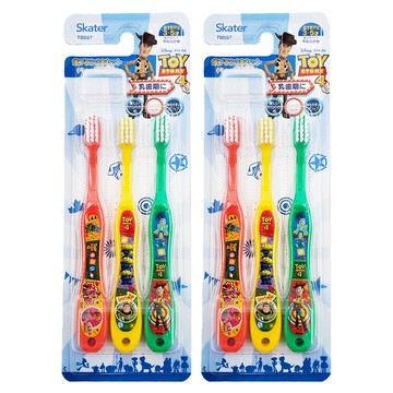 Skater 兒童用軟毛牙刷 附蓋  玩具總動員  3入  2組