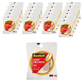 3M Scotch 多用途膠帶 550 替換帶 20m x 12mm  22捲  透明