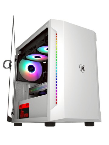 撒哈拉逆行者301游戲側透粉色機箱水冷臺式機電腦matx迷你小機箱