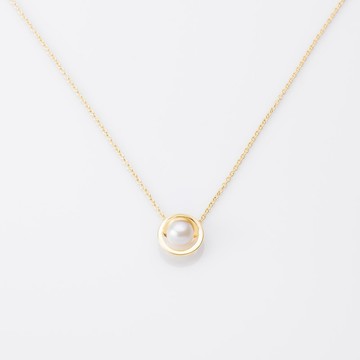 【 品牌經典款 】雙環項鍊 8mm天然珍珠 /  Galla necklace