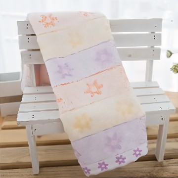 SHING LONG TEXTILE 台灣興隆毛巾 花語擦髮巾 紫色 吸水速乾 柔軟親膚 台灣製造  1條