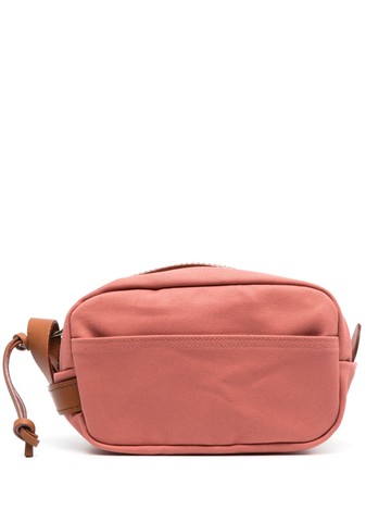 Filson - zip-fastening travel bag - men - Cotton/Bovine Leather (top grain)/Polyimide - One Size - Red