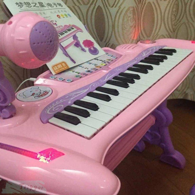 電子オルガン おもちゃ 知育玩具 子供 キーボード ピアノ 37鍵盤 マイク スツール | LINEショッピング