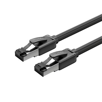 VEnTIOn 威迅 Cat.8雙屏蔽低煙無鹵網路線  黑色  1m  1條