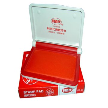 【文具通】利百代STP-01速乾印台[紅]102x61mm F2010207【領券滿額再折千12/31止】